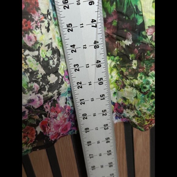 New Apanage Slip Dress US 4 Multicolor Blossom Tie Dye Midi Sleeveless A Line - Picture 5 of 9